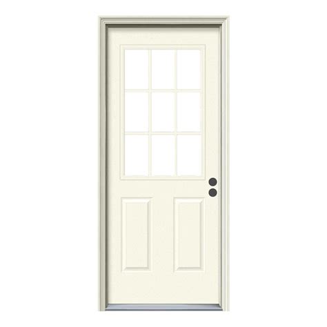 30 x 78 entry door - JELD-WEN Smooth Fiberglass doors provide the look of traditional painted wood doors with the added benefits of energy efficiency and a no-dent, low-maintenance surface. It has prominent definition in the panel details of the door that can dramatically enhance your entryway. They are engineered to not warp, rot or split, making them an economical option that's as durable as they are attractive. 
